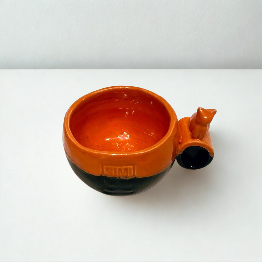 Cană ceramică glazurată „Cat Tale”