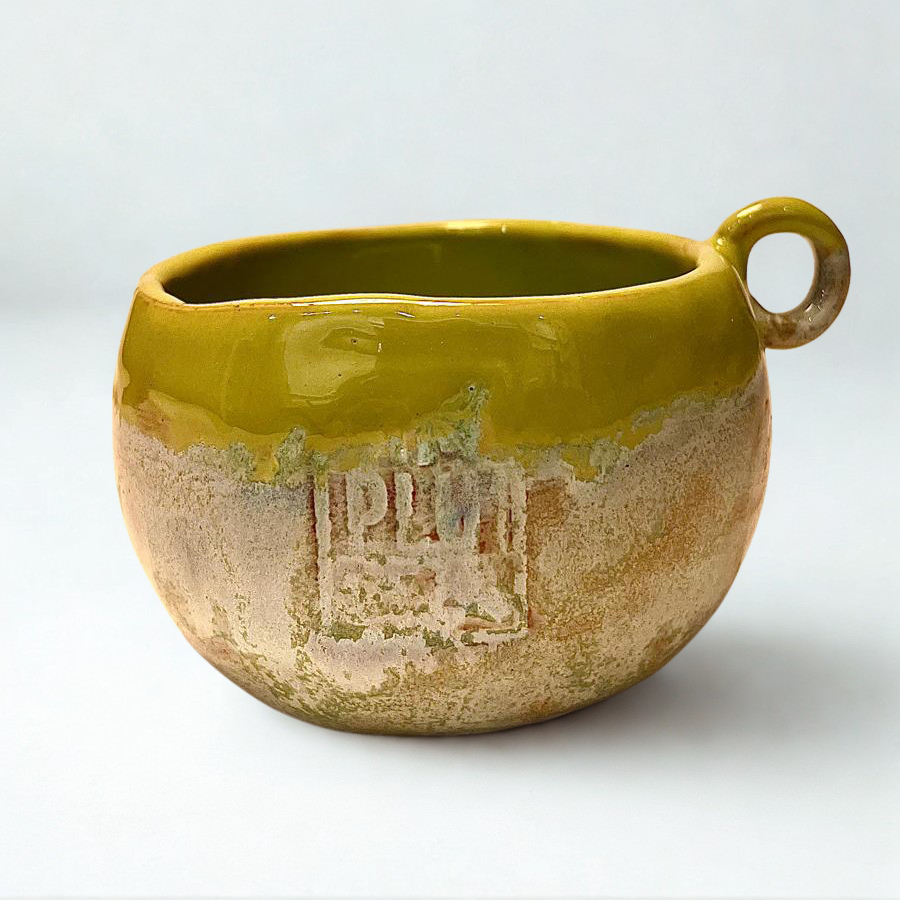 Cană ceramică glazurată „Primăvară Verde”