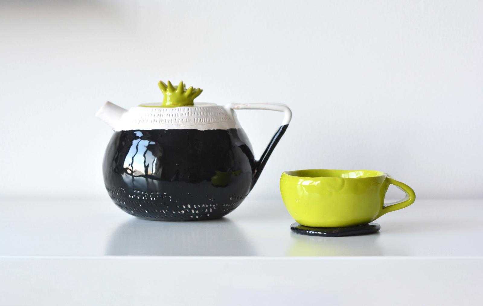 Set de ceai „Verde Urban” – ceainic cu cești