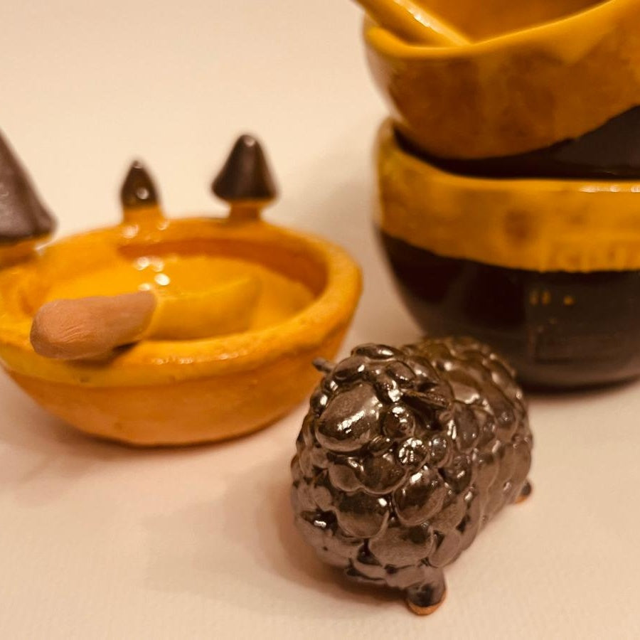 Set ceramic artizanal „Noapte cu miere”