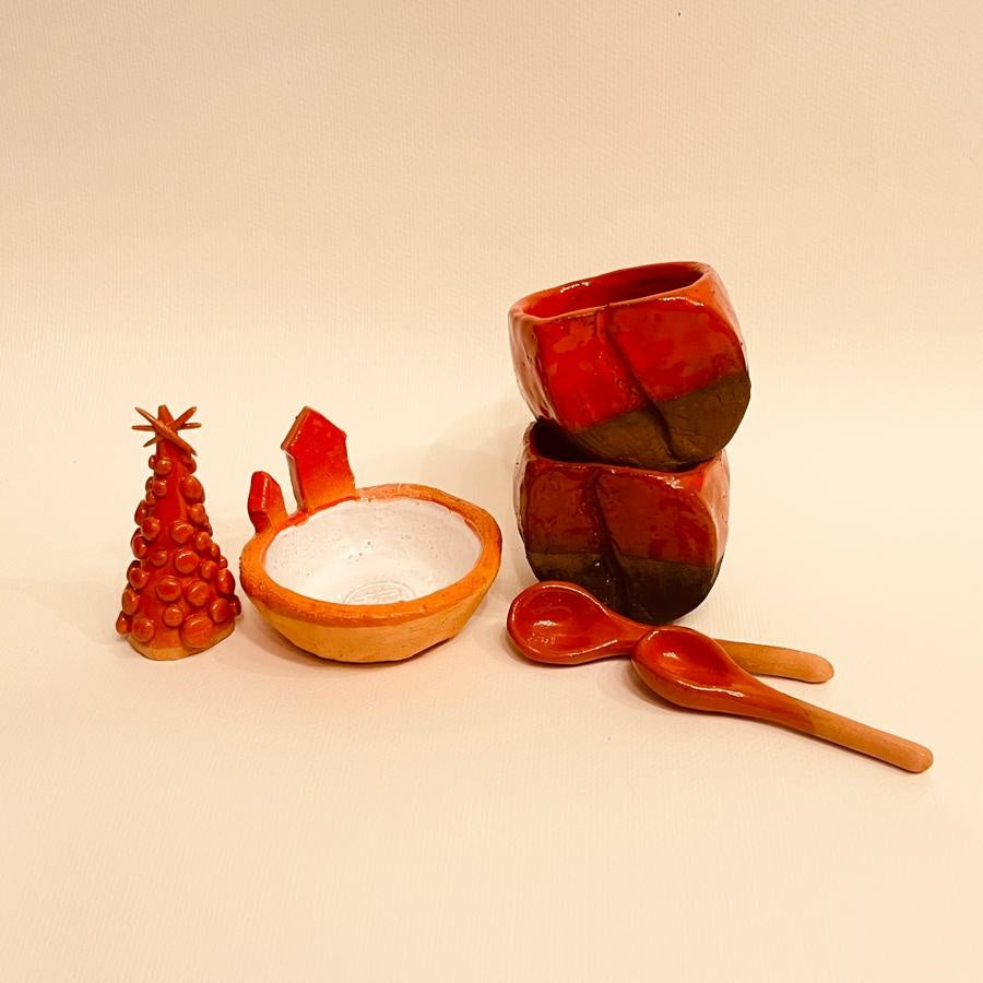 Set ceramic artizanal „Coffee Bean Spirit”