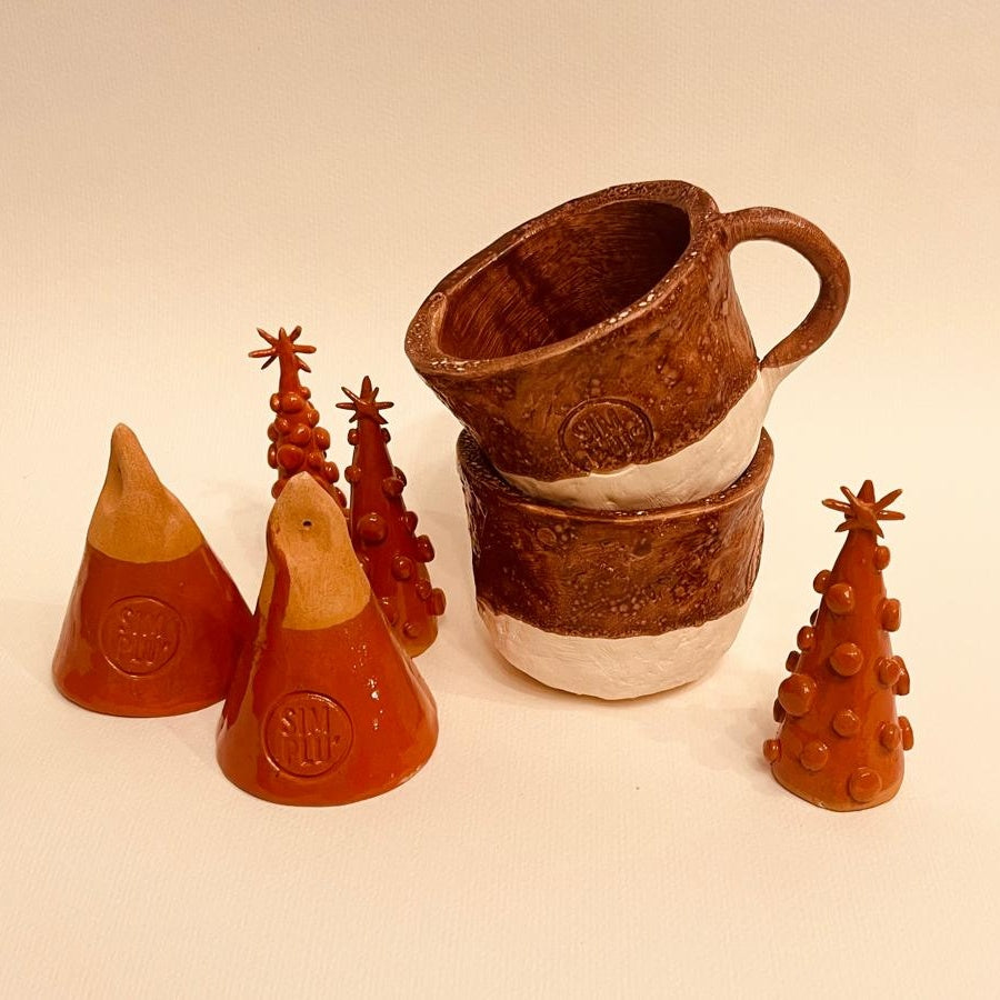Set ceramic artizanal „Cocoa Winter”