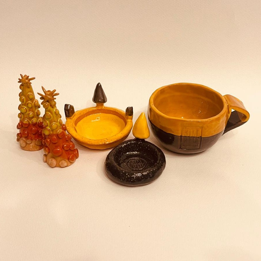 Set ceramic artizanal „Autumn Glow”