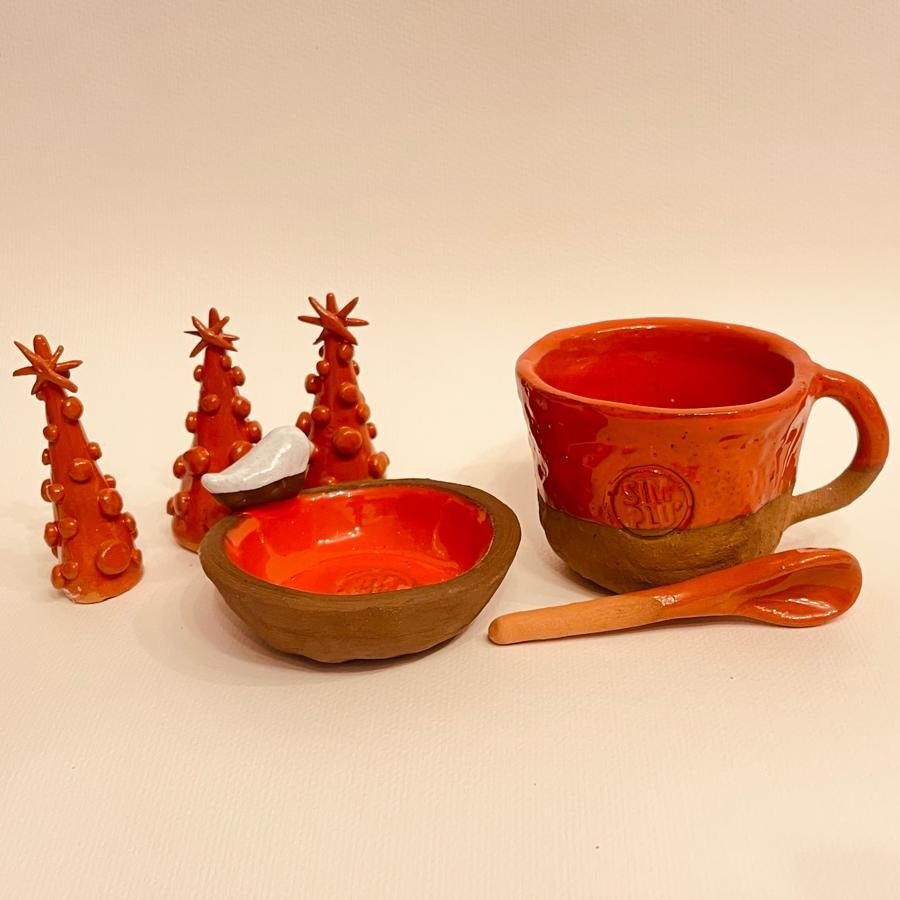 Set ceramic artizanal „Warm Nest”