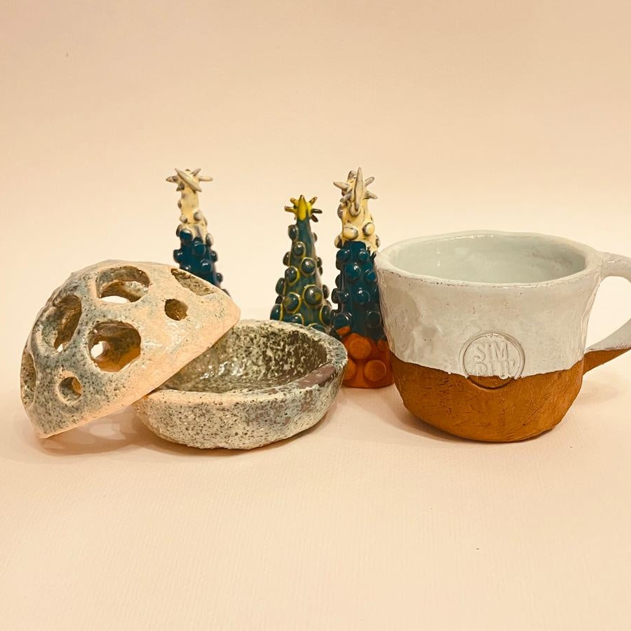 Set ceramic artizanal „Winter Forest”