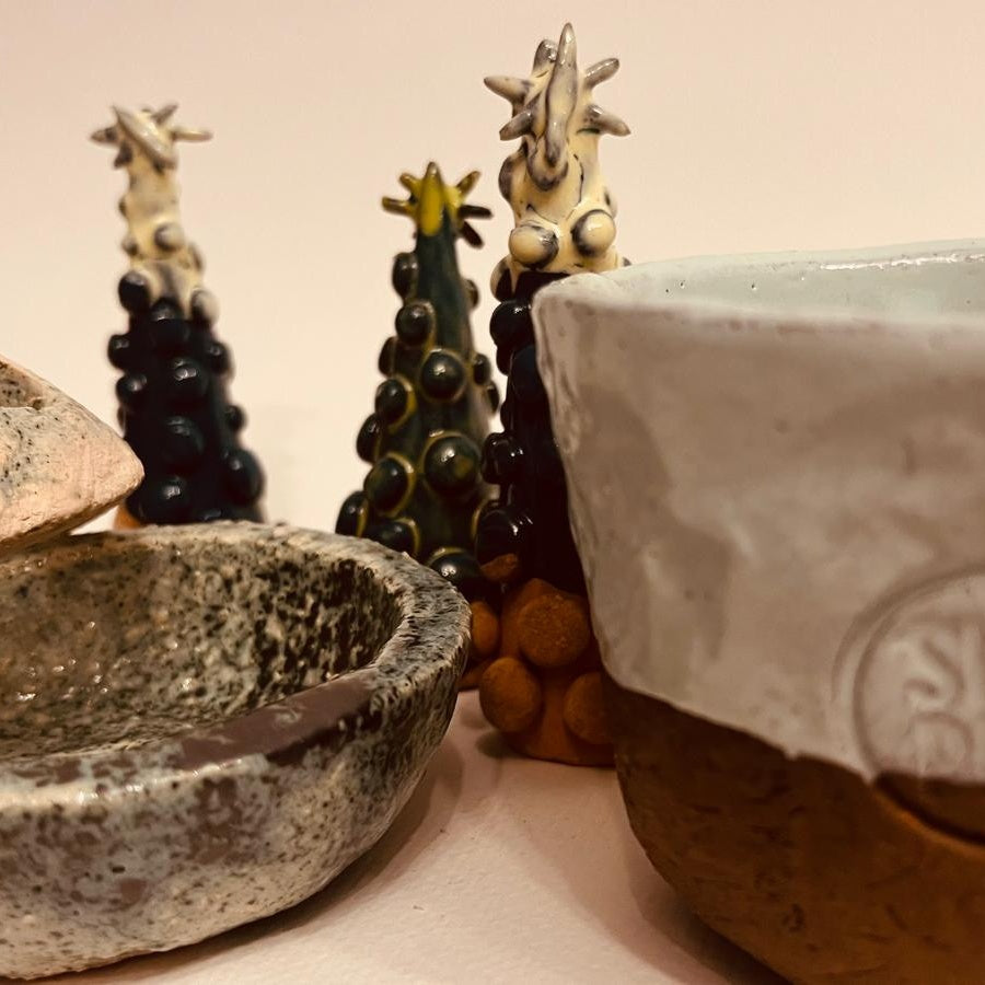 Set ceramic artizanal „Winter Forest”