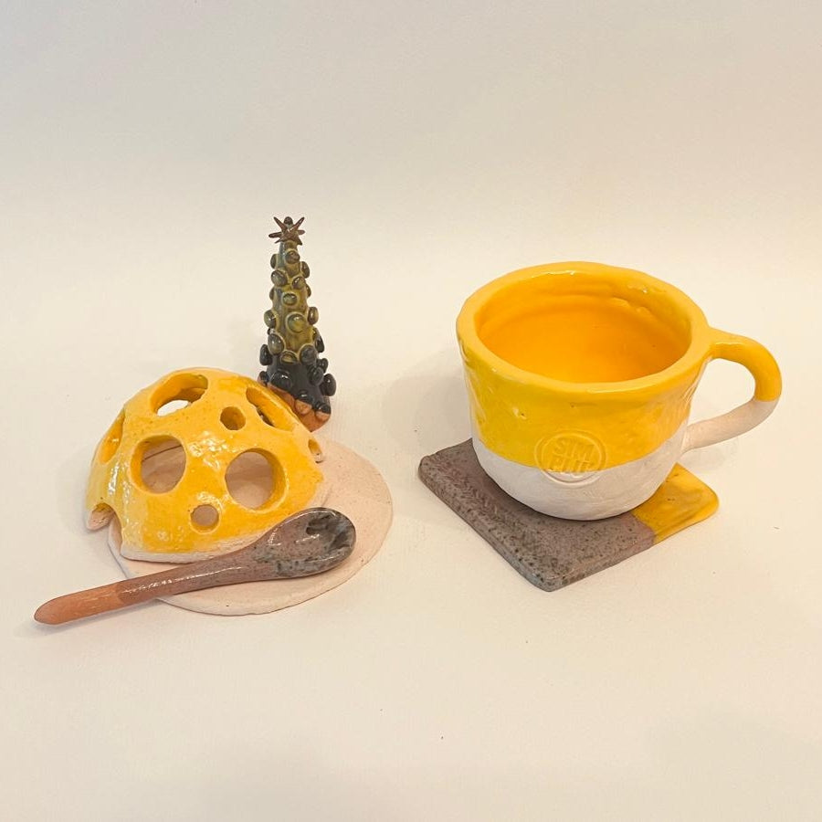 Set ceramică artizanală „Morning Glow”