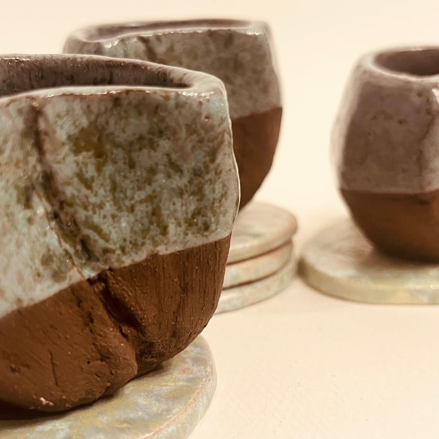 Set ceramică artizanală „Coffee Bean”