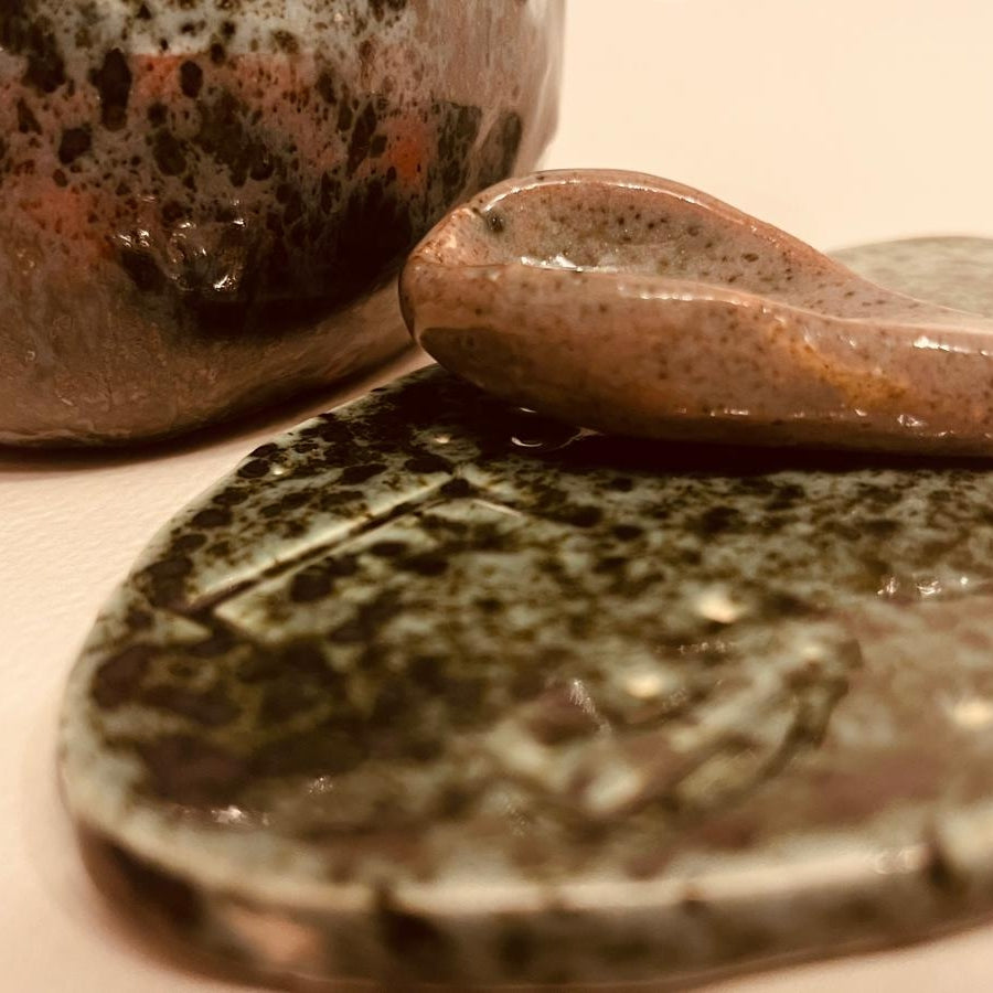 Set ceramică artizanală „Forest Glaze”