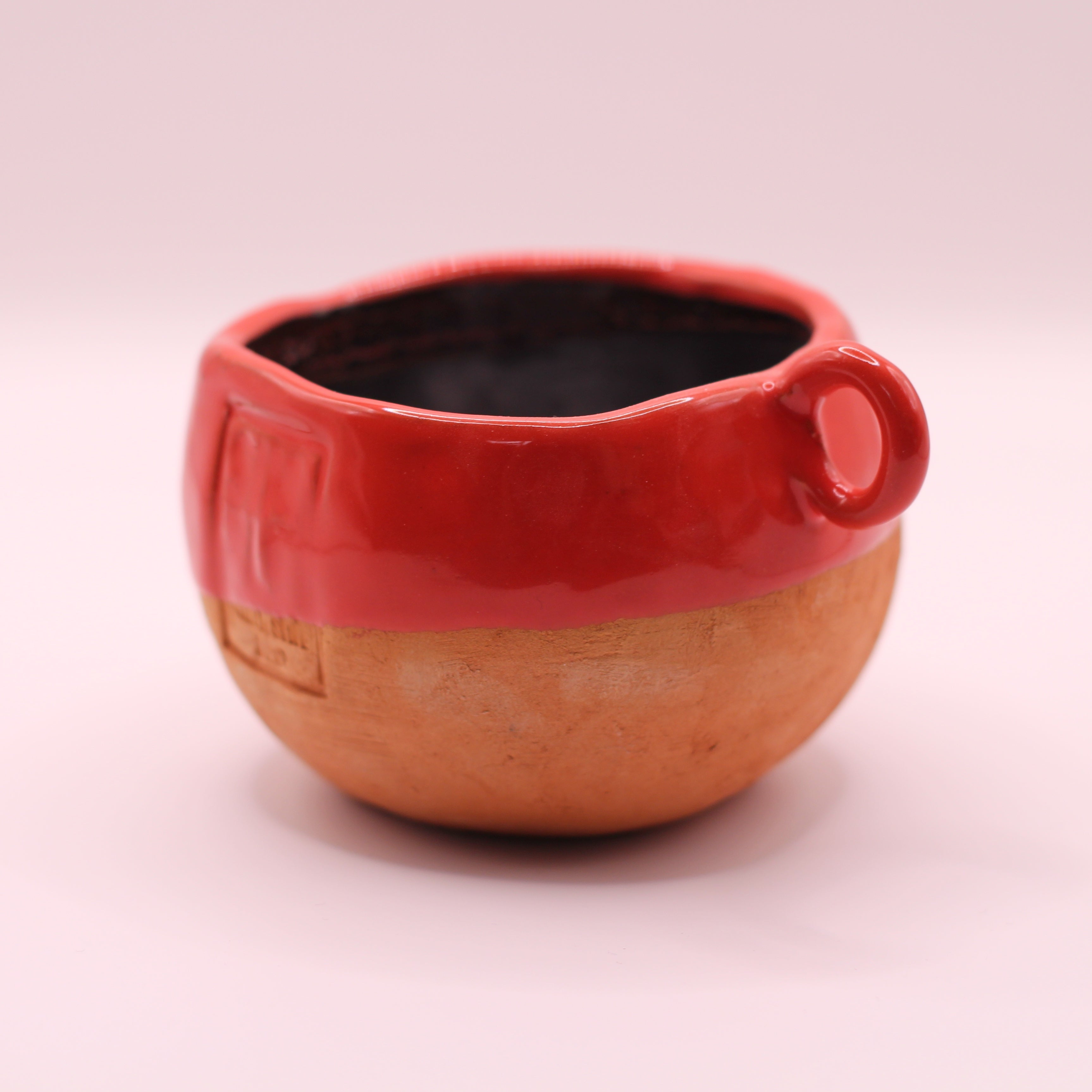 Cană ceramică glazurată „Red Terra”