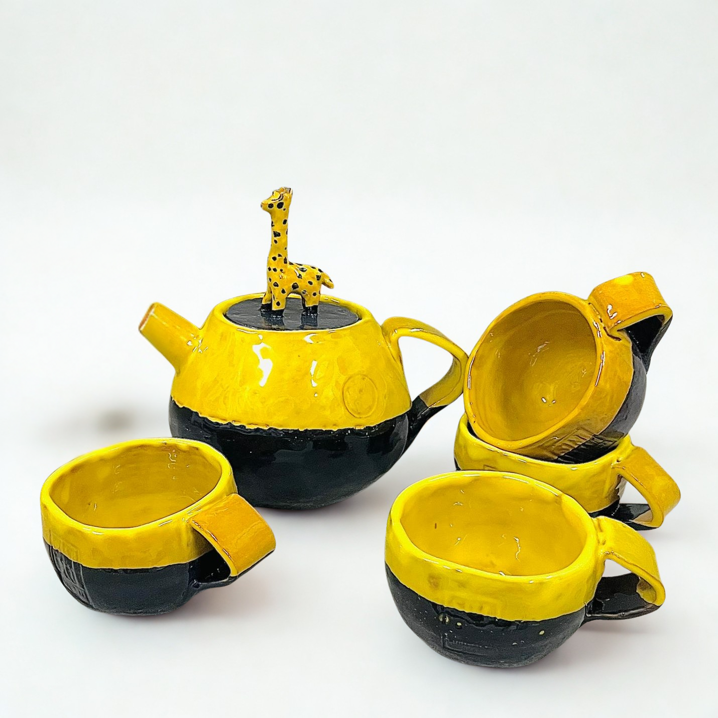 Set de ceai „Girafa” – ceainic cu 4 cești