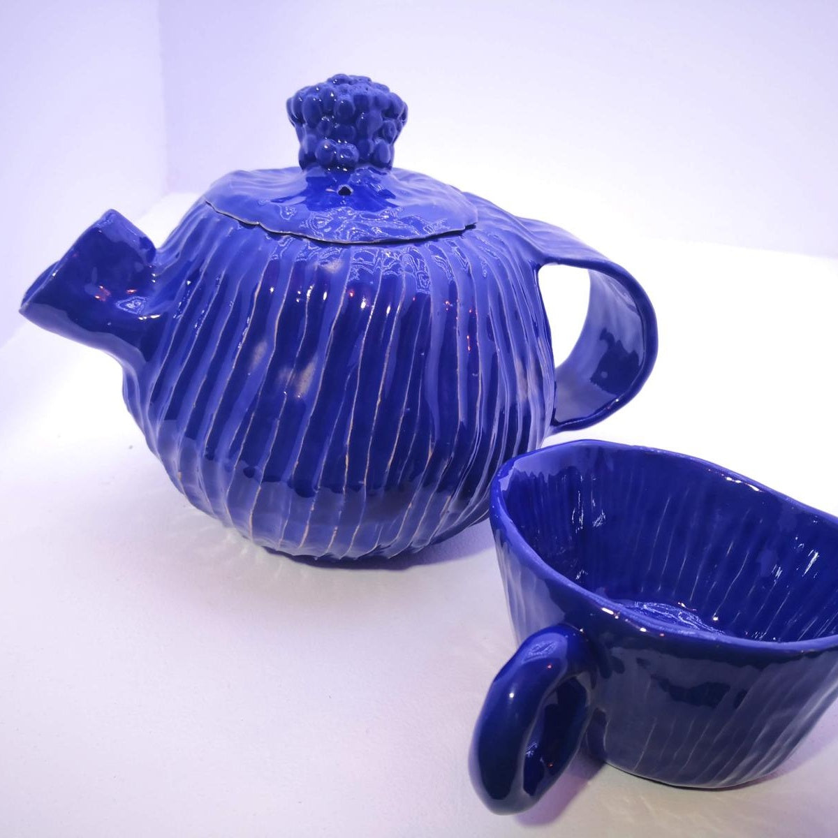 Set de ceai „Albastru Regal” – ceainic cu o ceașcă