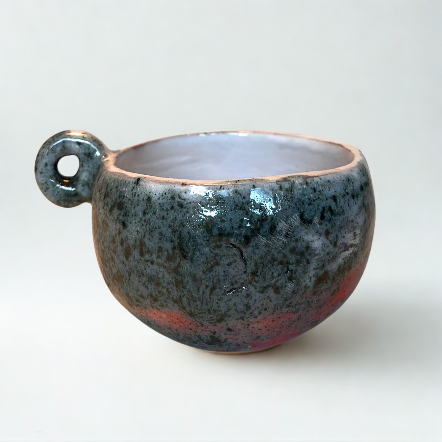 Cană ceramică glazurată „Ploaie de Piatră”