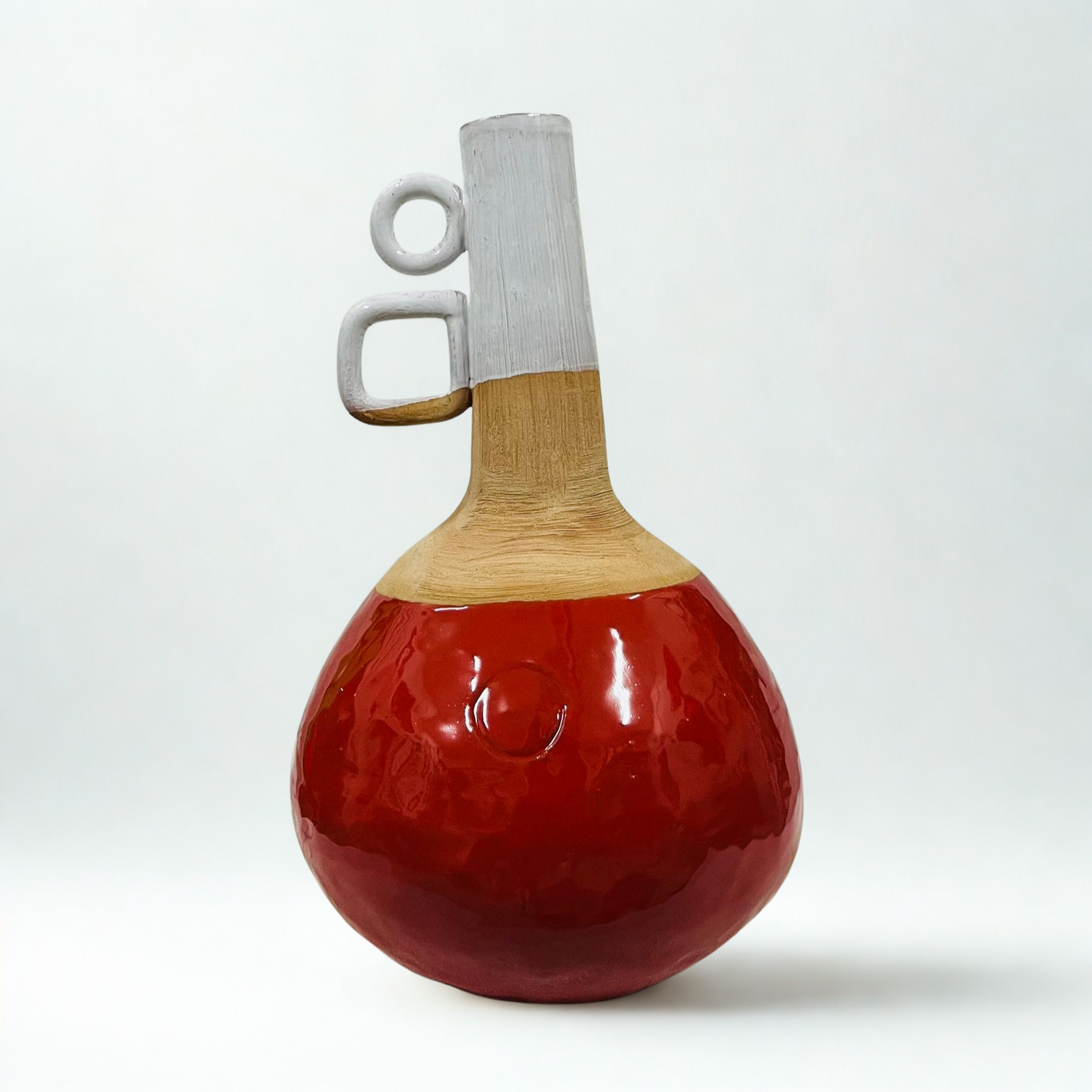 Vază ceramică „Roșu Aprins”