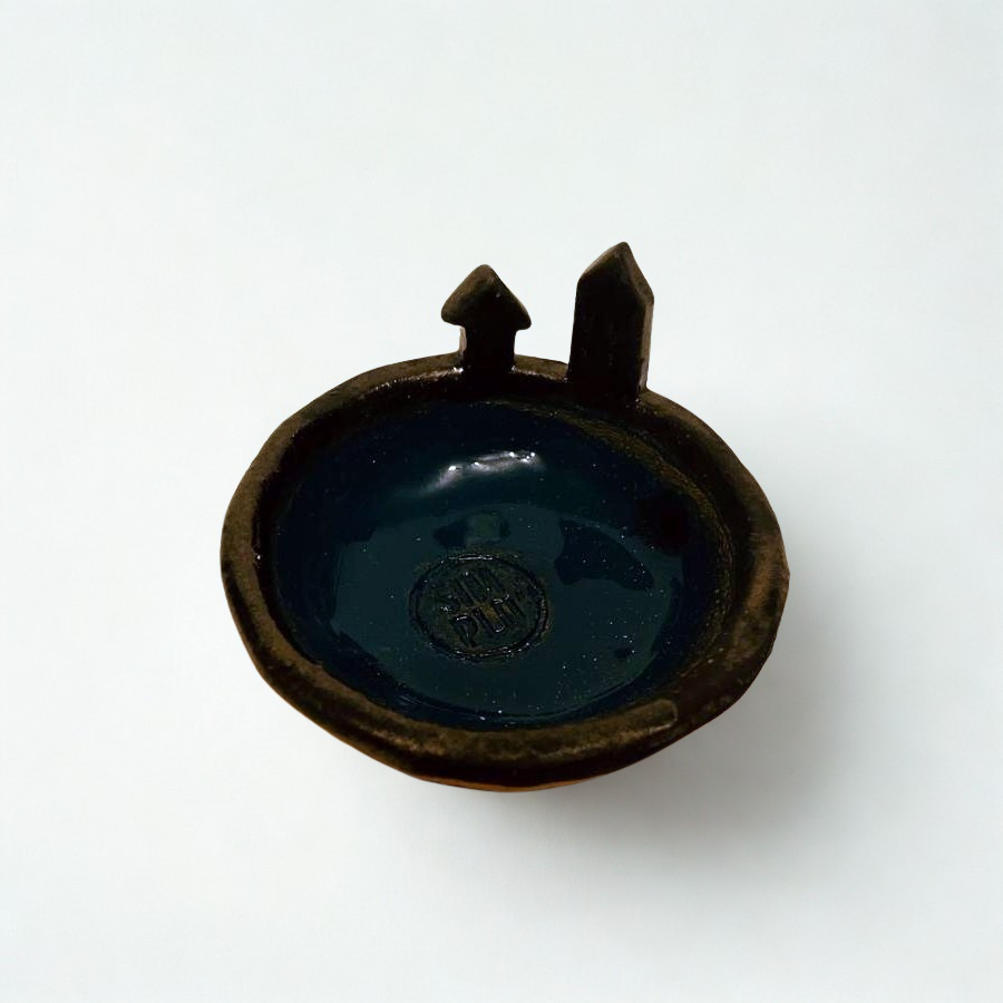 Suport lumânare ceramic „Noapte în sat”