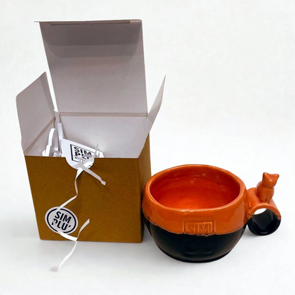 Cană ceramică glazurată „Cat Tale”