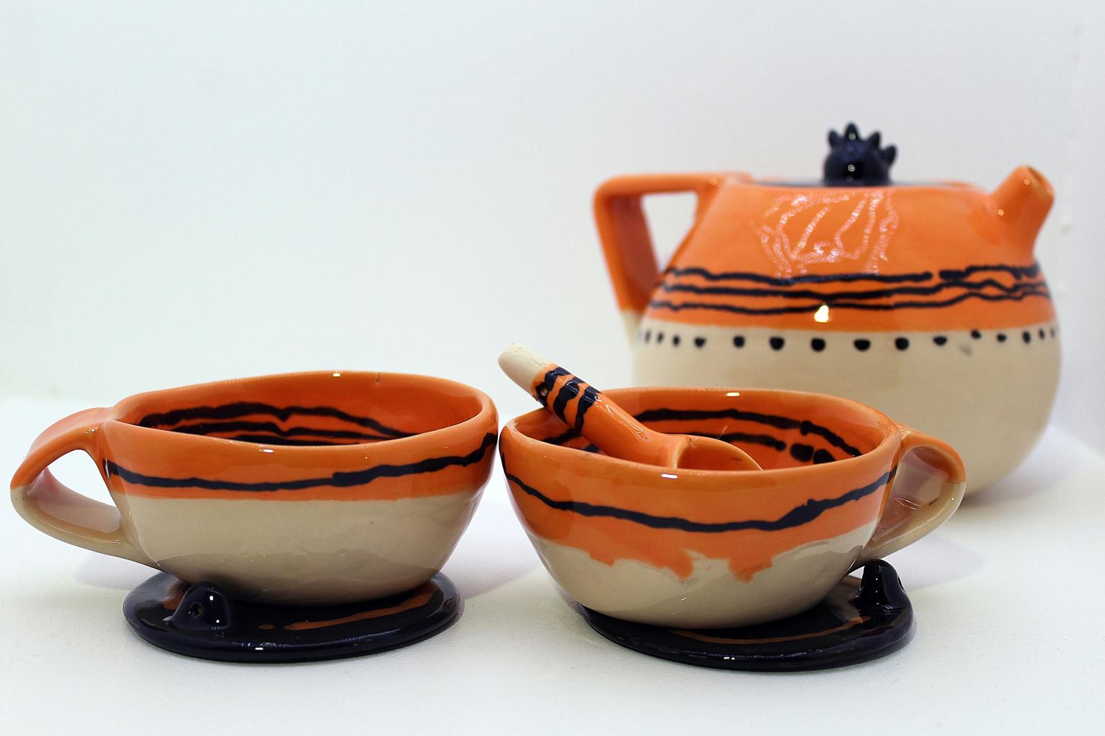 Set de ceai „Safari” – ceainic cu cești și lingurițe