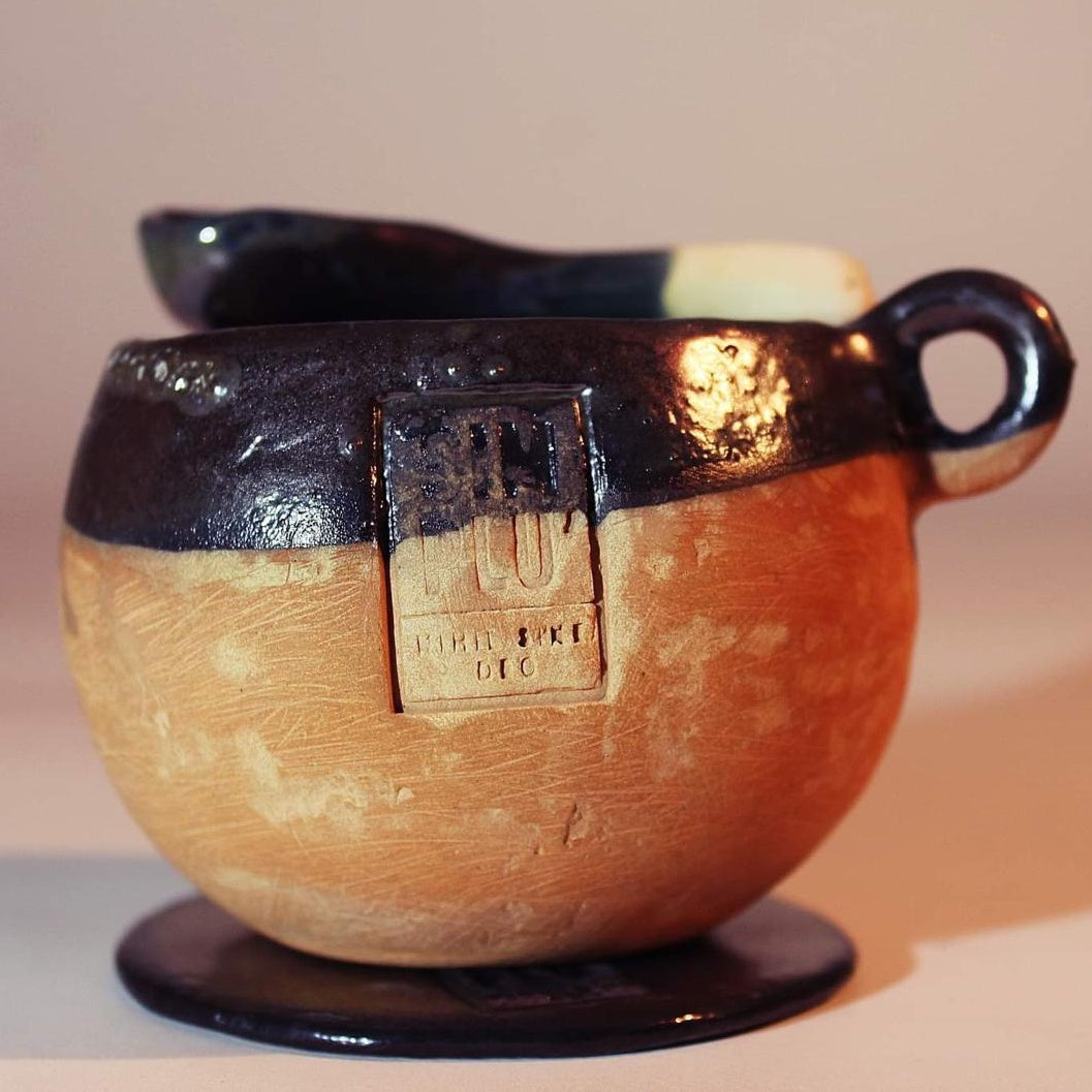 Cană ceramică glazurată – Liniștea Contrastelor