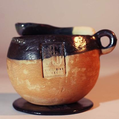 Cană ceramică glazurată – Liniștea Contrastelor