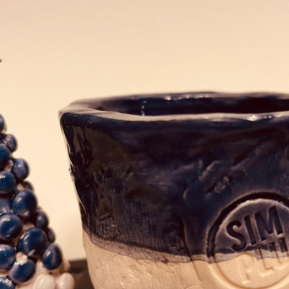 Set ceramic artizanal „Blue Forest”