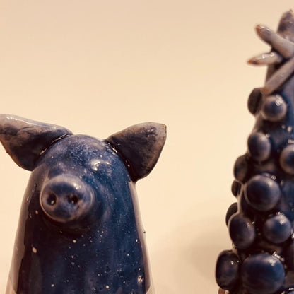 Set ceramic artizanal „Blue Forest”