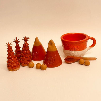 Set ceramic artizanal „Red Joy”