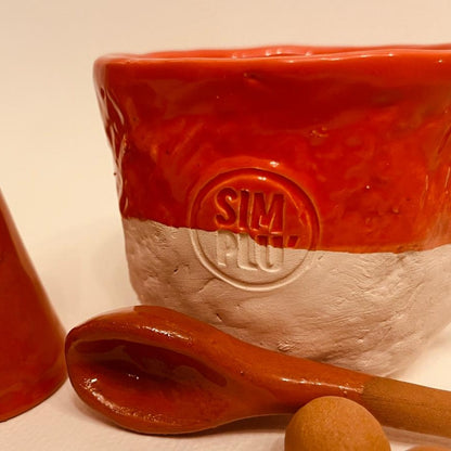 Set ceramic artizanal „Red Joy”