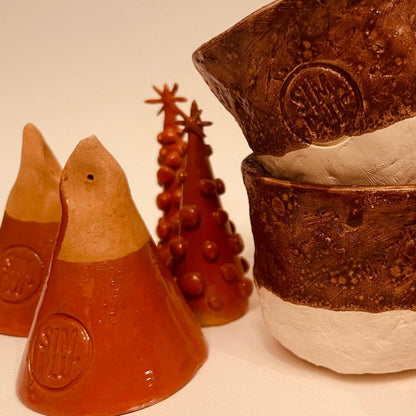 Set ceramic artizanal „Cocoa Winter”