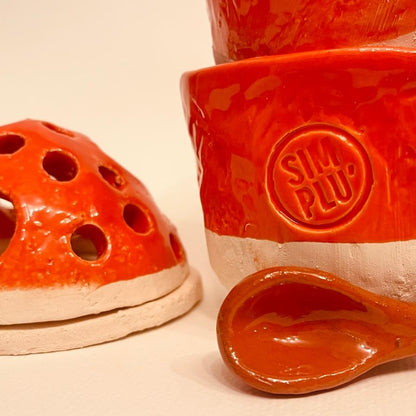 Set ceramic artizanal „Fire Glow”