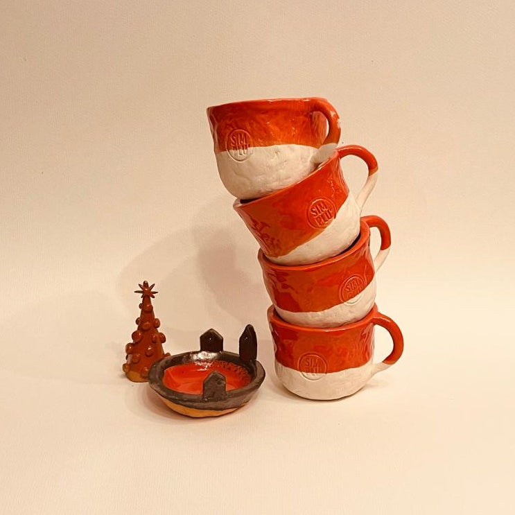 Set ceramic artizanal „Winter Flame”