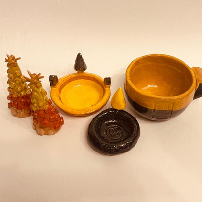 Set ceramic artizanal „Autumn Glow”