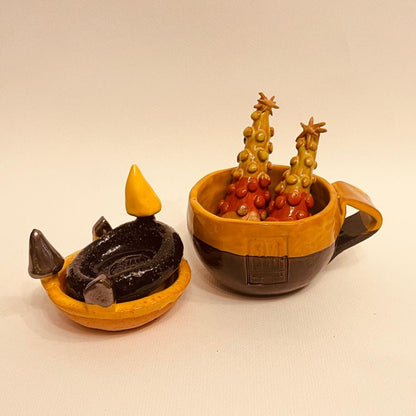 Set ceramic artizanal „Autumn Glow”