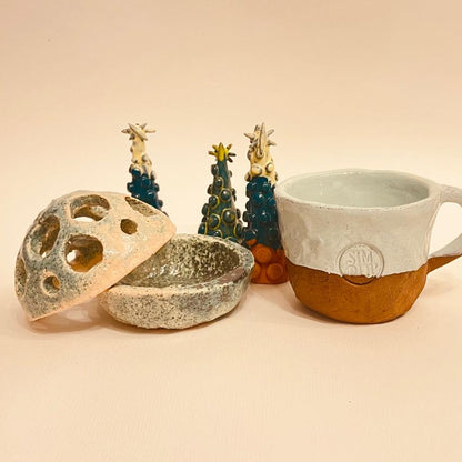 Set ceramic artizanal „Winter Forest”