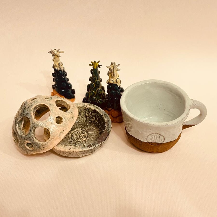 Set ceramic artizanal „Winter Forest”