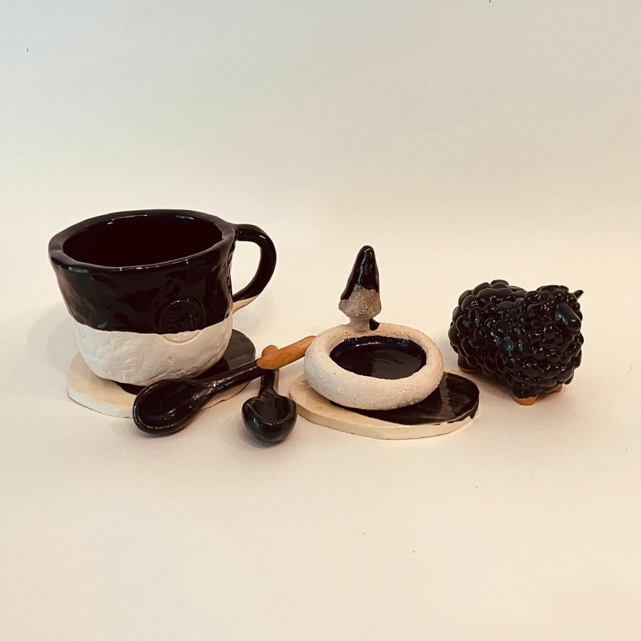 Set ceramică artizanală „Noapte Calmă”