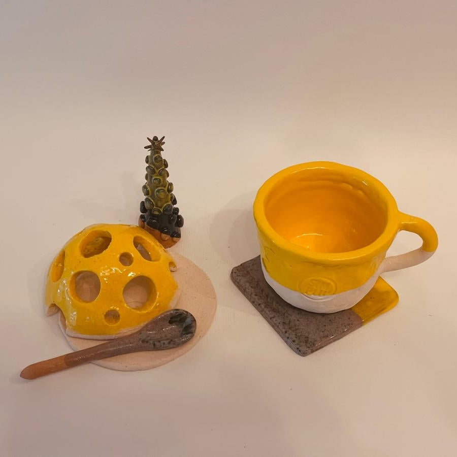 Set ceramică artizanală „Morning Glow”