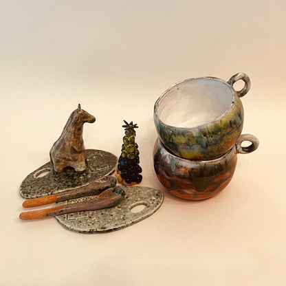 Set ceramică artizanală „Earth & Sky”