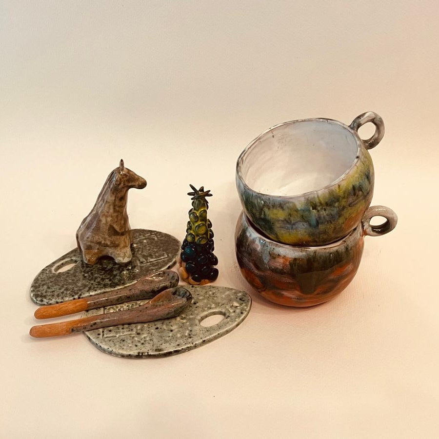 Set ceramică artizanală „Earth & Sky”