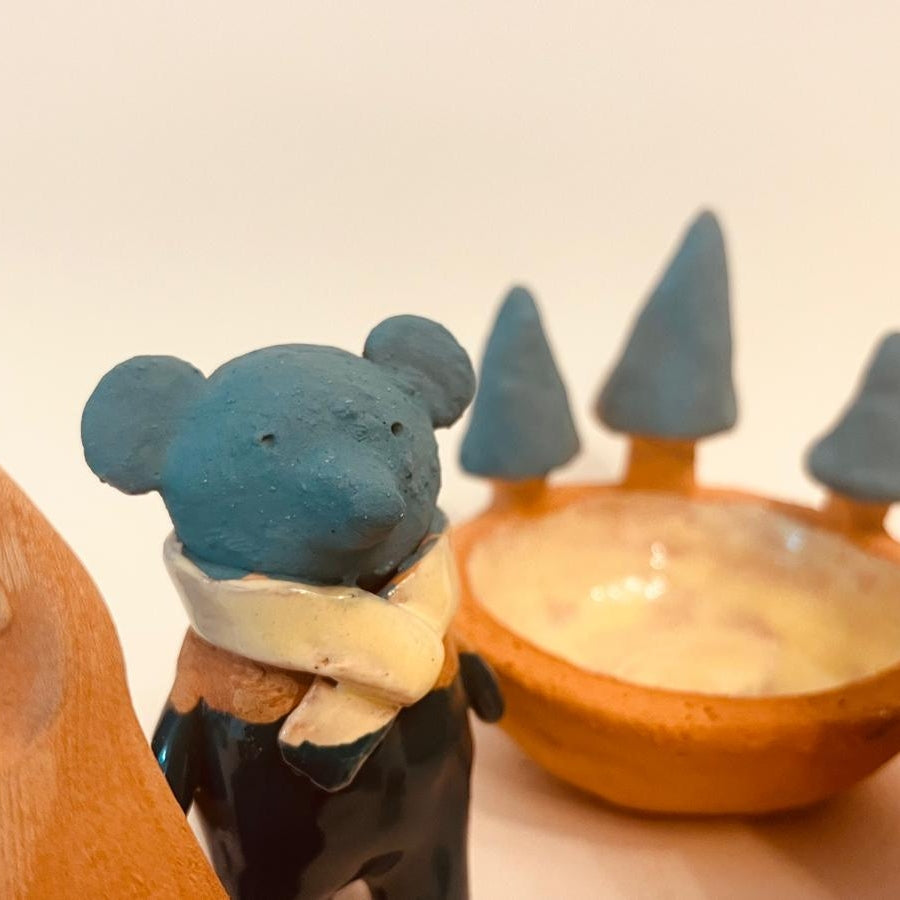 Set ceramică artizanală „Winter Story”