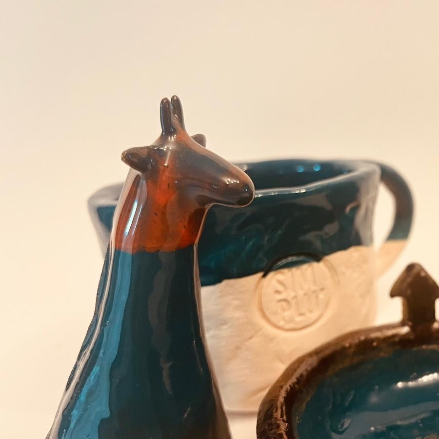 Set ceramică artizanală „Blue Forest”