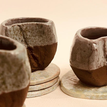 Set ceramică artizanală „Coffee Bean”