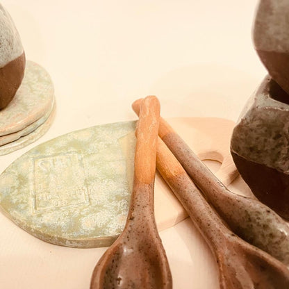 Set ceramică artizanală „Coffee Bean”