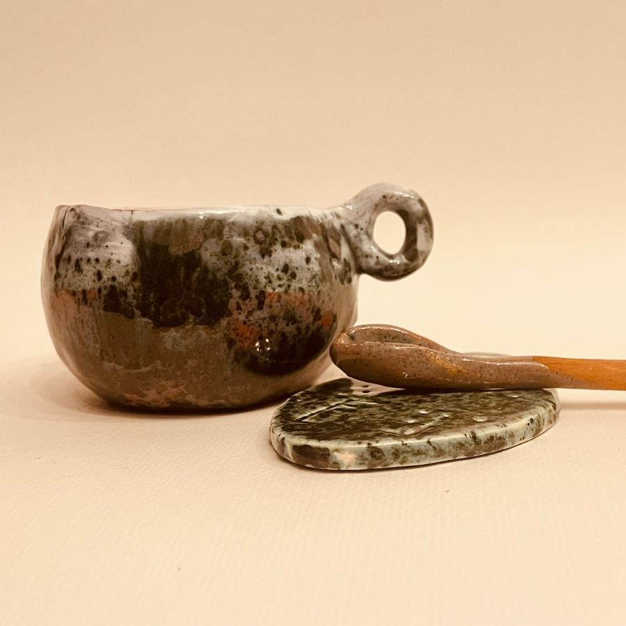 Set ceramică artizanală „Forest Glaze”