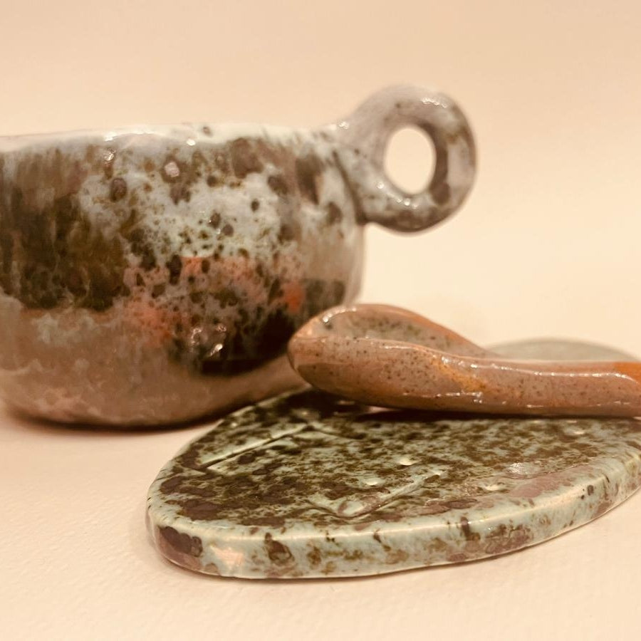 Set ceramică artizanală „Forest Glaze”