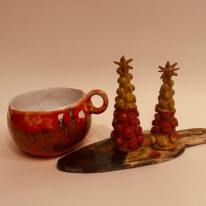Set ceramică artizanală „Autumn Glow”