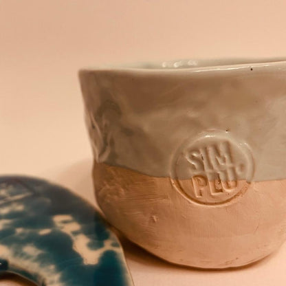 Set ceramică artizanală „Blue Calm”