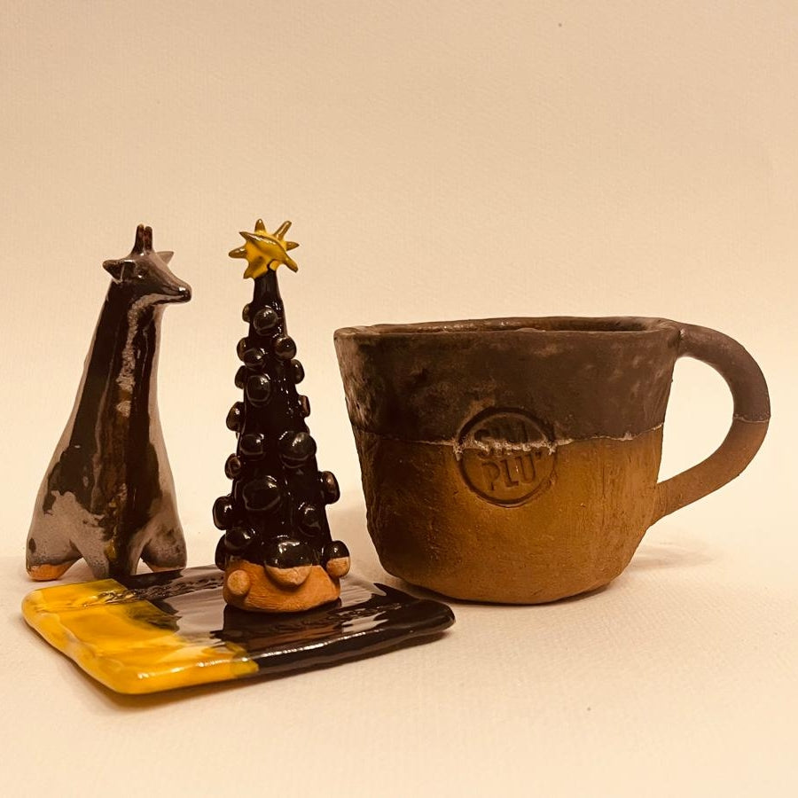 Set ceramică artizanală „Golden Night”