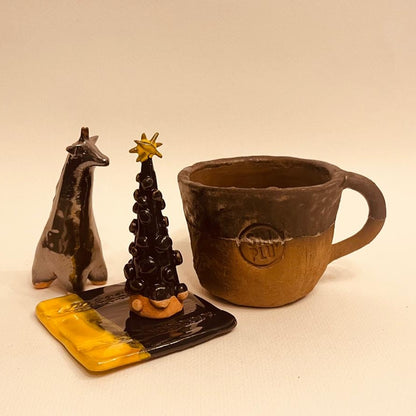 Set ceramică artizanală „Golden Night”