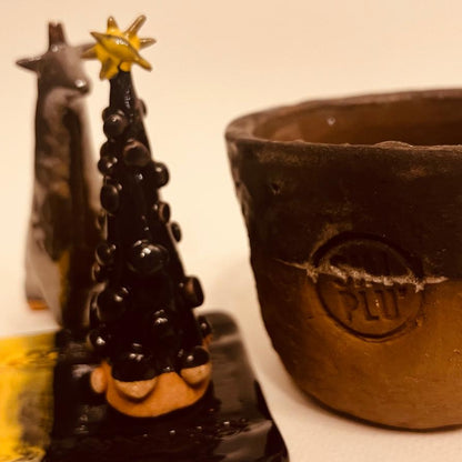 Set ceramică artizanală „Golden Night”