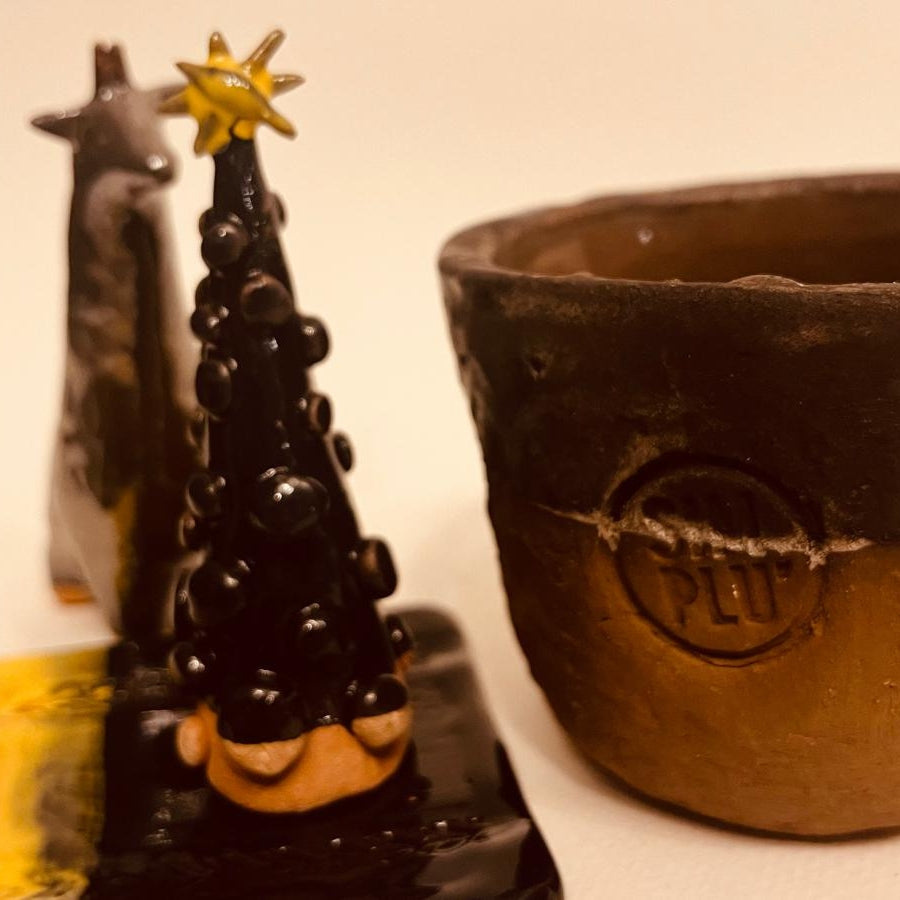 Set ceramică artizanală „Golden Night”